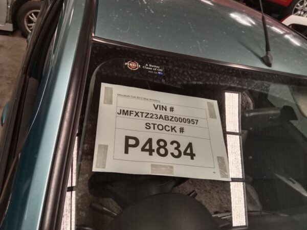 P4834 - Mitsubishi Colt 2012 Blue Wrecking - Image 15