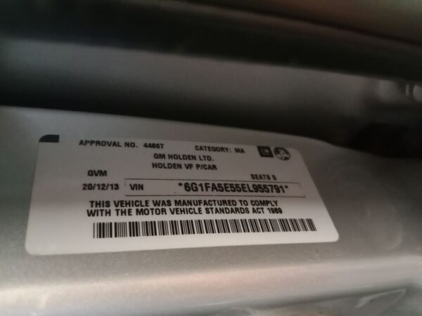 P4842 - Holden Commodore 2014 Silver Wrecking - Image 14