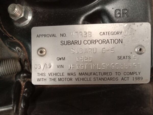P4848 - Subaru Impreza 2019 Blue Wrecking - Image 13