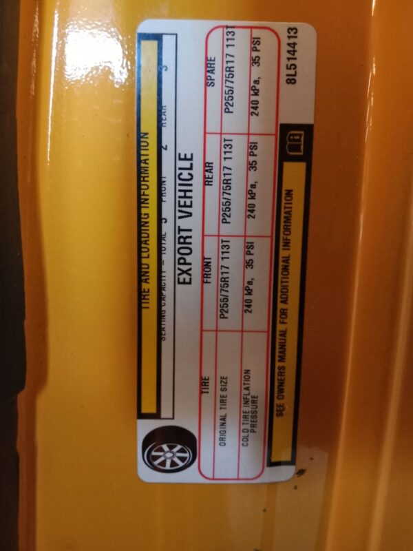 P4892 - Jeep Wrangler 2007 yellow Wrecking - Image 12