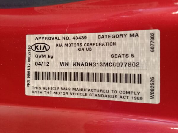 P4897 - Kia Rio 2012 Red Wrecking - Image 14