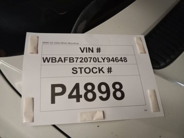 P4898 - BMW E53 X5 2006 White Wrecking - Image 13
