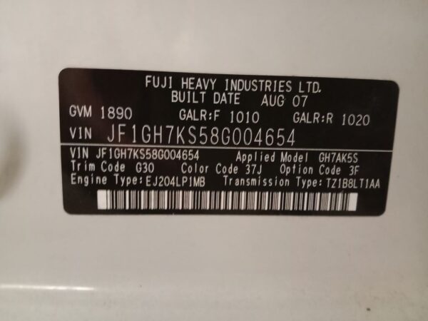 P4902 - Subaru Impreza 2007 White Wrecking - Image 15