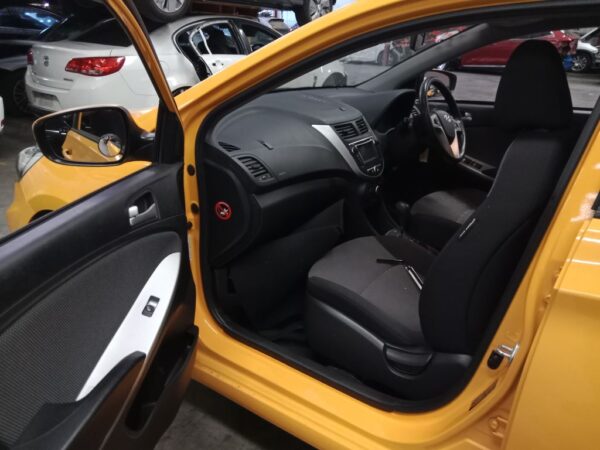 P4907 - Hyundai accent 2014 yellow Wrecking - Image 5