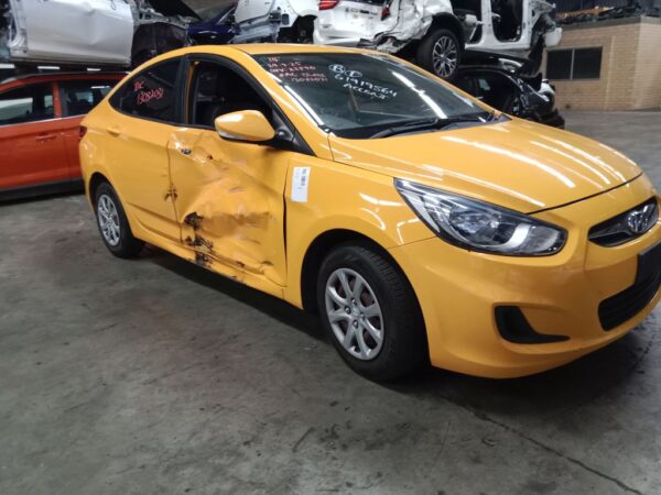P4907 - Hyundai accent 2014 yellow Wrecking - Image 9