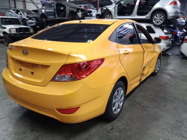 P4907 - Hyundai accent 2014 yellow Wrecking - Image 11