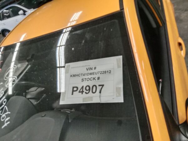 P4907 - Hyundai accent 2014 yellow Wrecking - Image 12