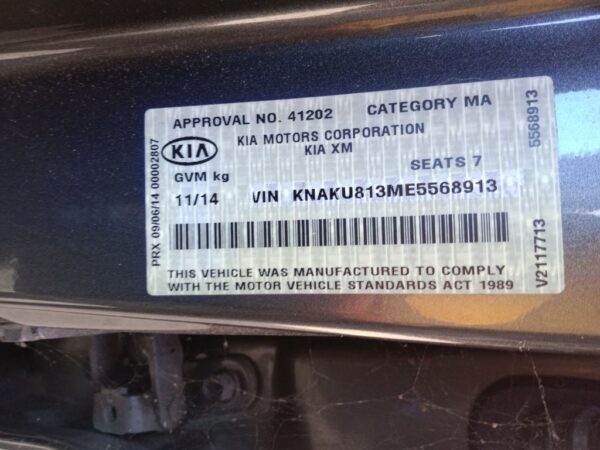 P4929 - Kia Sorento 2014 Grey Wrecking - Image 15