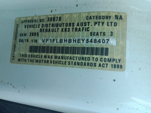 P4963 - Renault Trafic 2014 Blue Wrecking - Image 10