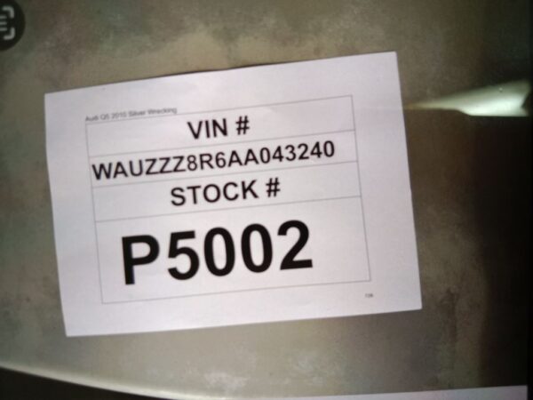 P5002 - Audi Q5 2010 Silver Wrecking - Image 15