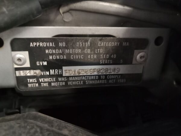 P5003 - Honda Civic 2007 Silver Wrecking - Image 12