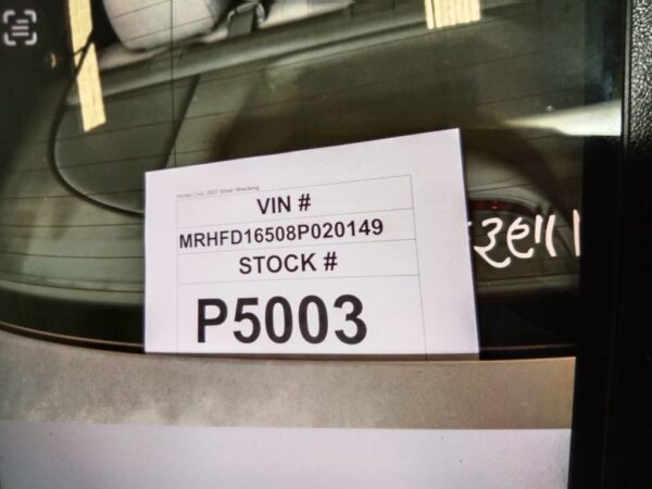 P5003 - Honda Civic 2007 Silver Wrecking - Image 15