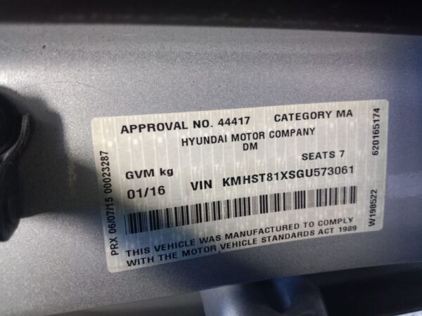 P5023 - Hyundai Santa Fe 2016 Silver Wrecking - Image 14