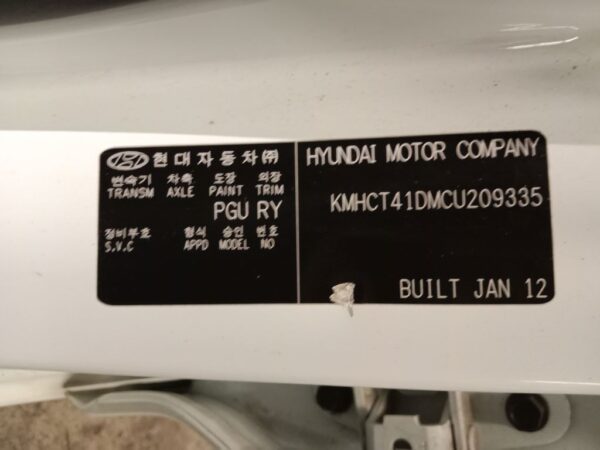 P5071 - Hyundai accent 2012 White Wrecking - Image 13