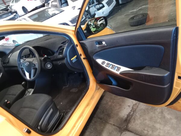P5078 - Hyundai accent 2015 yellow Wrecking - Image 4