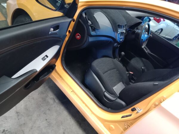 P5078 - Hyundai accent 2015 yellow Wrecking - Image 6