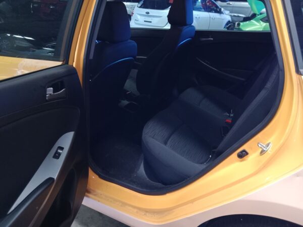 P5078 - Hyundai accent 2015 yellow Wrecking - Image 8