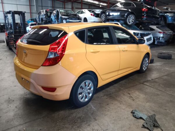P5078 - Hyundai accent 2015 yellow Wrecking - Image 15