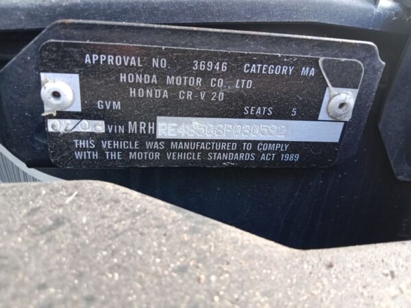 P5086 - Honda CRV 2008 Grey Wrecking - Image 11