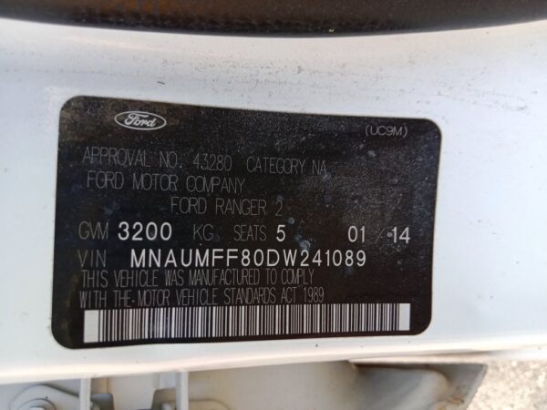 P5119 - Ford Ranger 2014 White Wrecking - Image 12