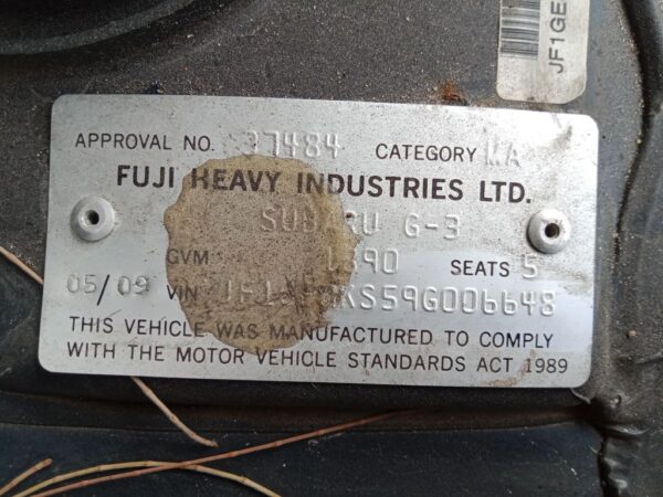 P5125 - Subaru Impreza 2009 Grey Wrecking - Image 12