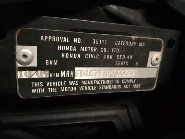 P5131 - Honda Civic 2008 Black Wrecking - Image 13
