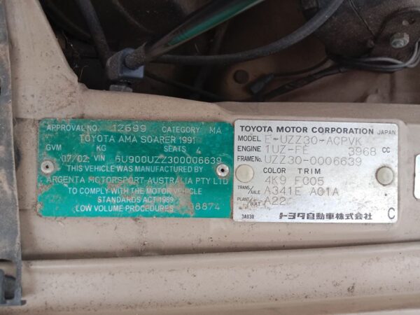 P5145 - Toyota soarer 1991 Gold Wrecking - Image 16