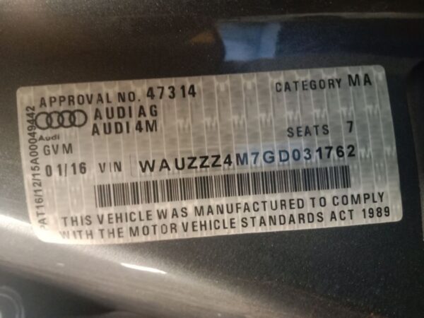 P5146 - Audi Q7 2016 Grey Wrecking - Image 15
