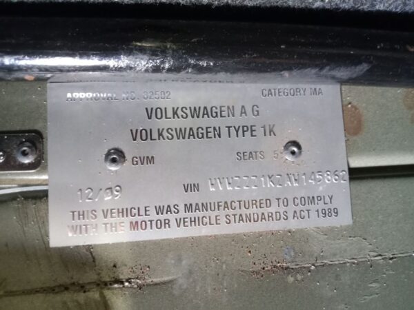 P5188 - Volkswagen golf TSI 2010 Grey Wrecking - Image 8