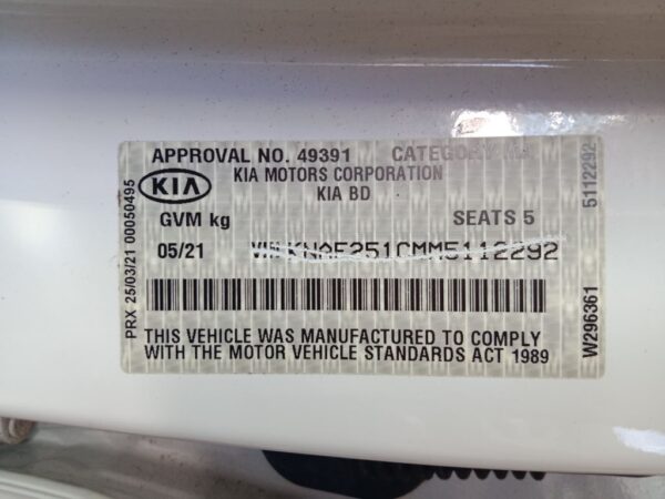 P5199 - Kia Cerato 2021 White Wrecking - Image 14