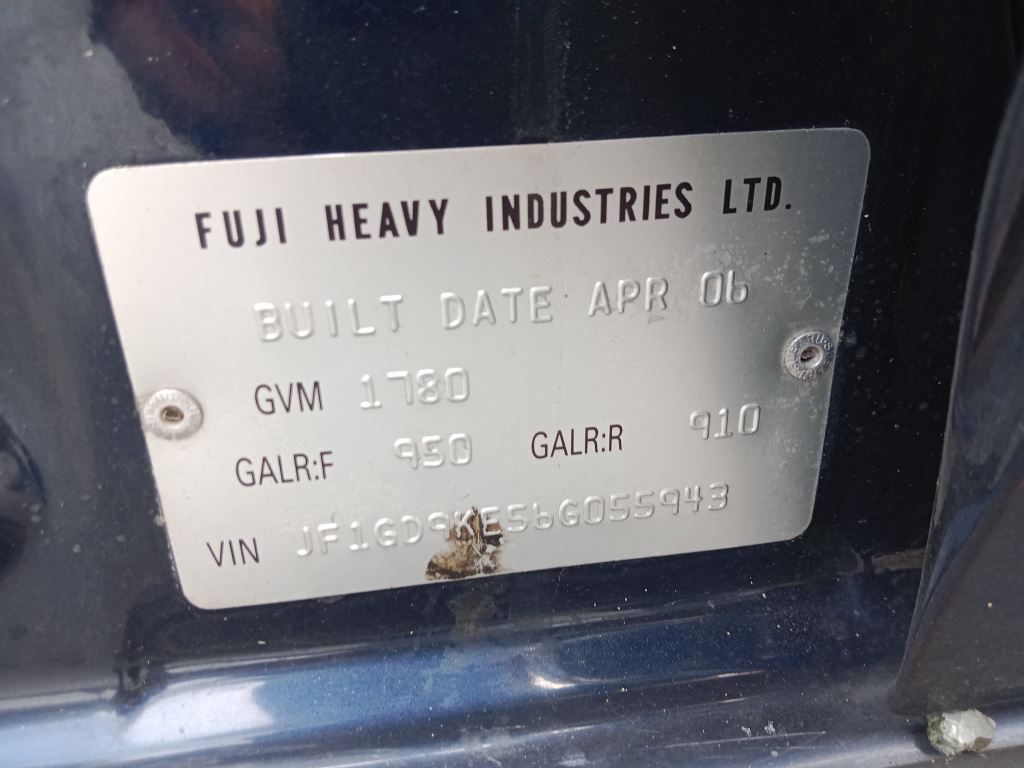 P5231 - Subaru Impreza 2006 Blue Wrecking - Image 9