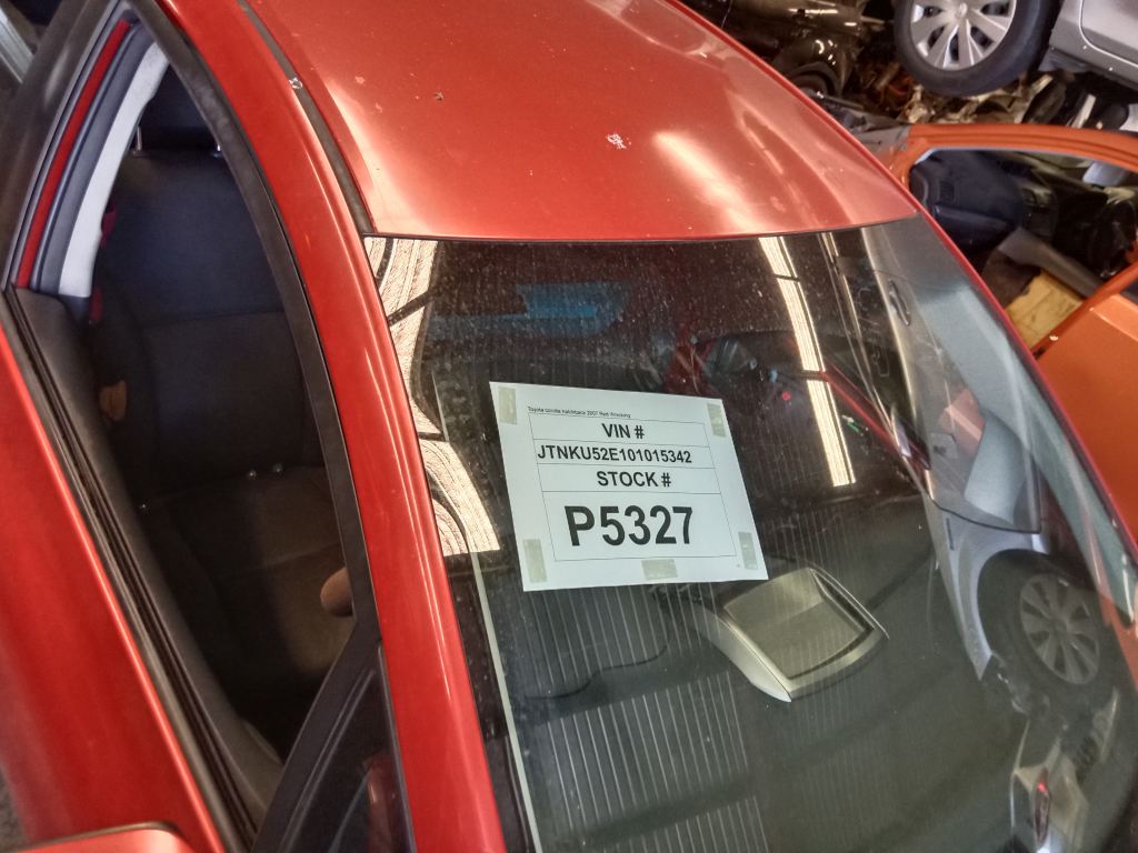 P5327 - Toyota corolla hatchback 2007 Red Wrecking - Image 8