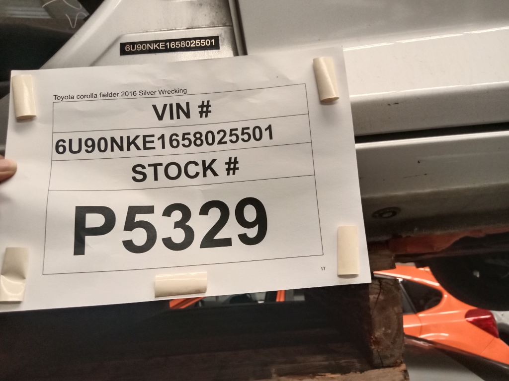 P5329 - Toyota corolla fielder 2016 Silver Wrecking - Image 10