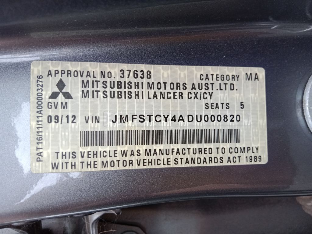 P5348 - Mitsubishi Lancer 2012 Grey Wrecking - Image 8
