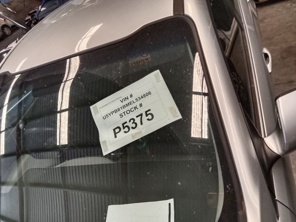 P5375 - Kia Sportage 2014 Silver Wrecking - Image 2