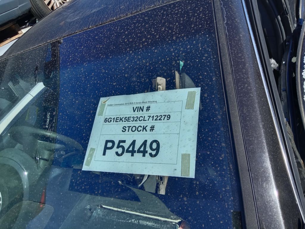 P5449 - Holden Commodore 2013 SV6 Z-Series Black Wrecking - Image 2