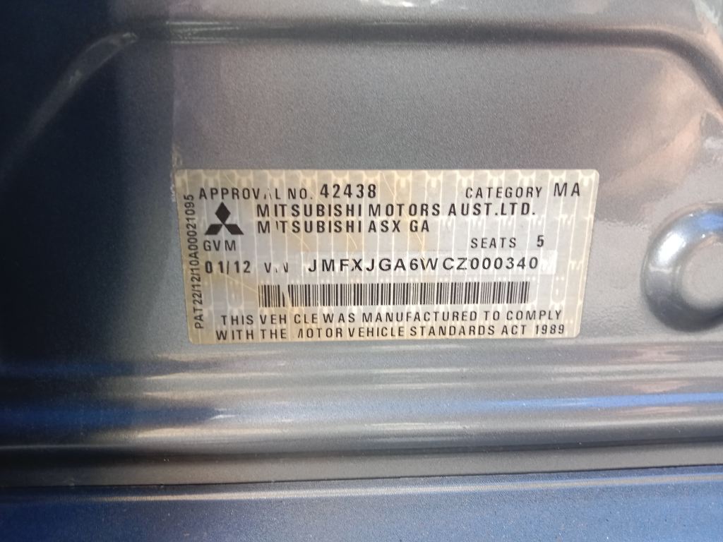 P5514 - Mitsubishi ASX 2012 Grey Wrecking - Image 10