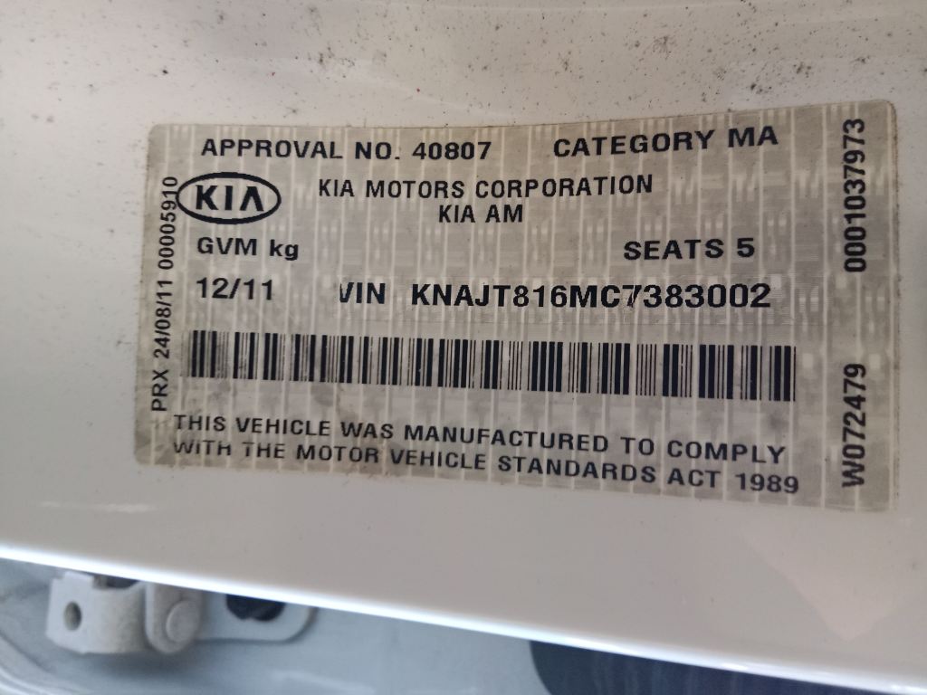 P5678 - Kia Soul 2011 White Wrecking - Image 10