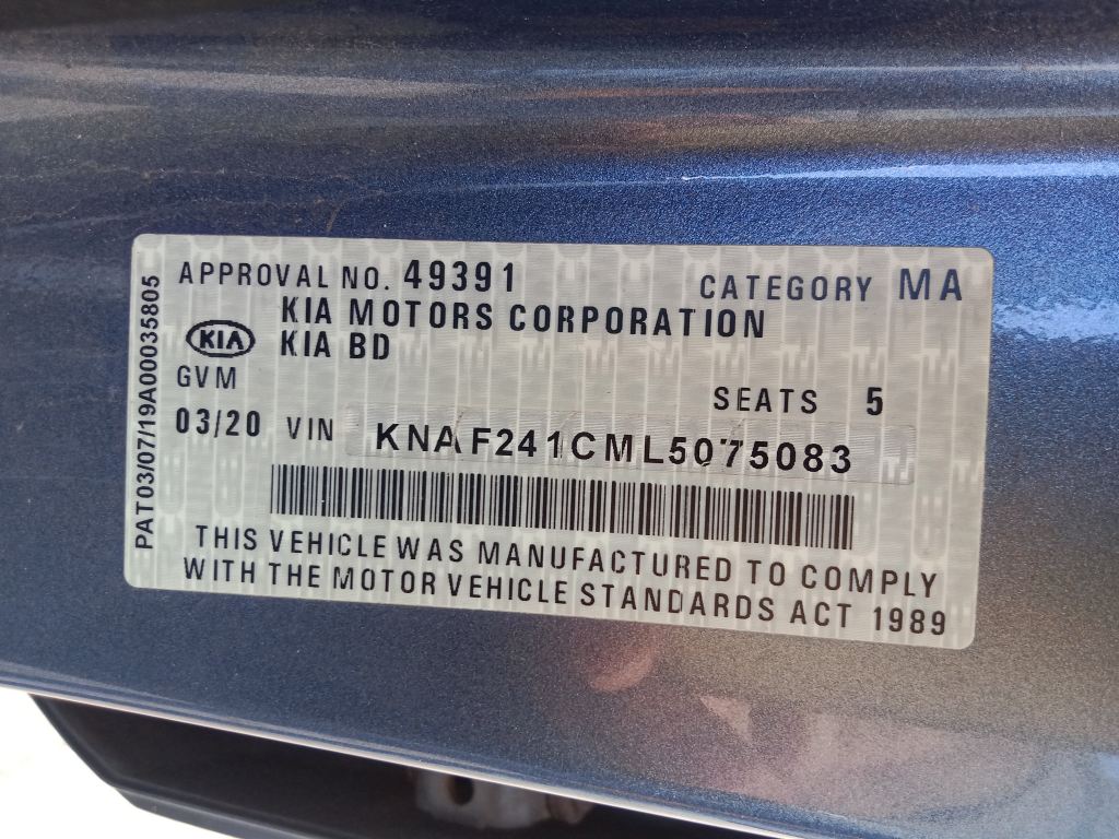 P5690 - Kia Cerato 2020 Blue Wrecking - Image 8