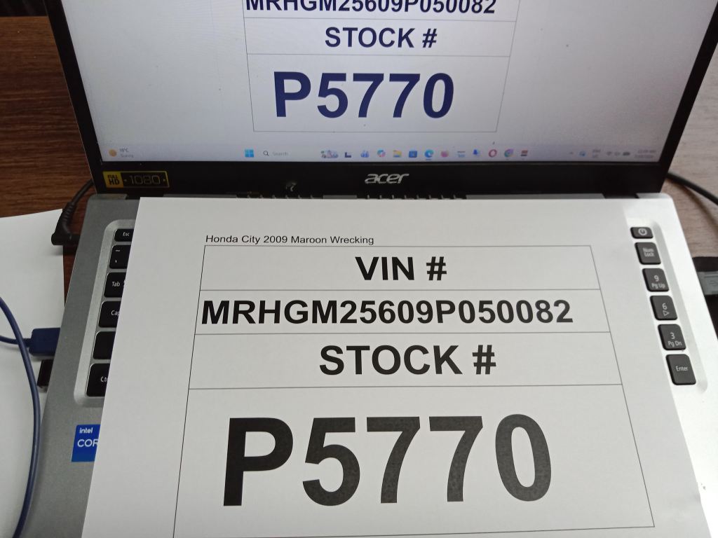 P5770 - Honda City 2009 Maroon Wrecking - Image 11