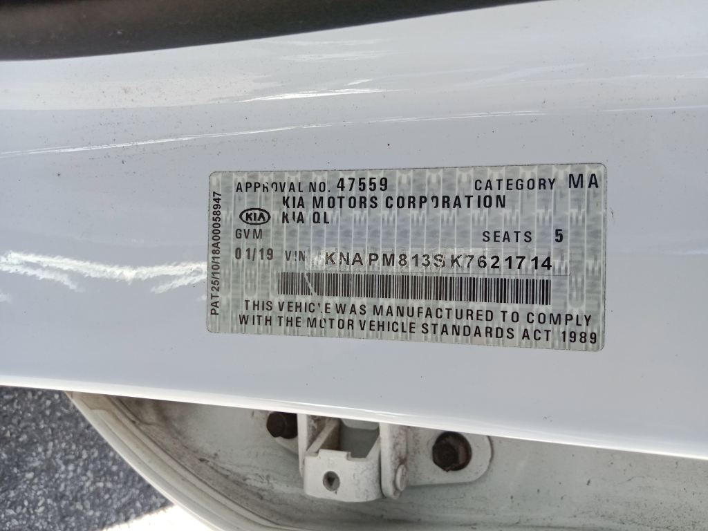 P5774 - Kia Sportage 2019 White Wrecking - Image 5
