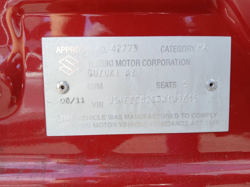 P5791 - Suzuki Swift 2011 Red Wrecking - Image 3